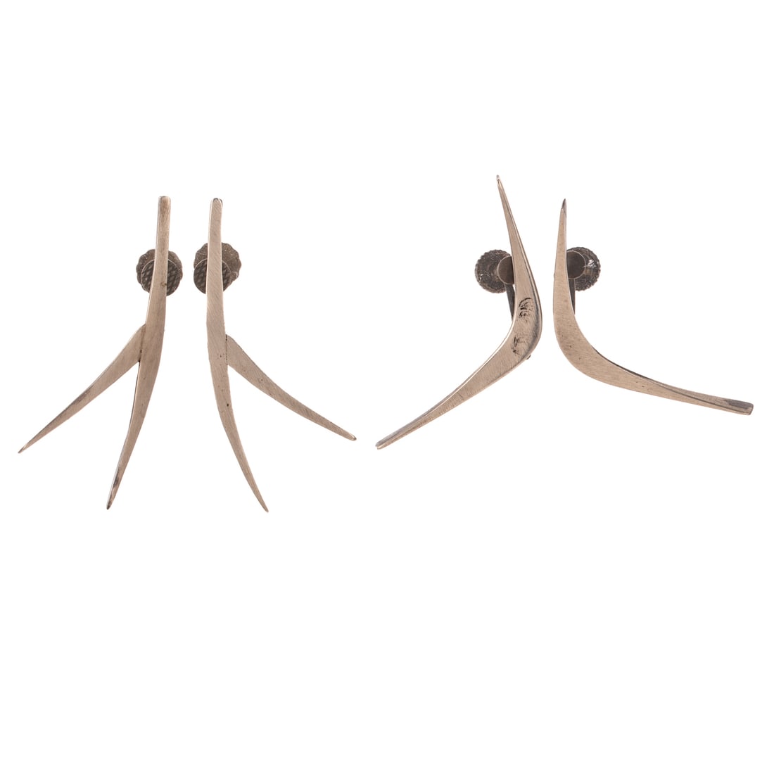 Two Pairs of Betty Cooke Boomerang Ear Clips in Sterling Silver (1 of 3)