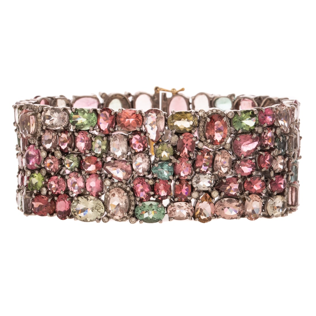 A Tutti Frutti Style Tourmaline Bracelet in Sterling Silver (1 of 4)