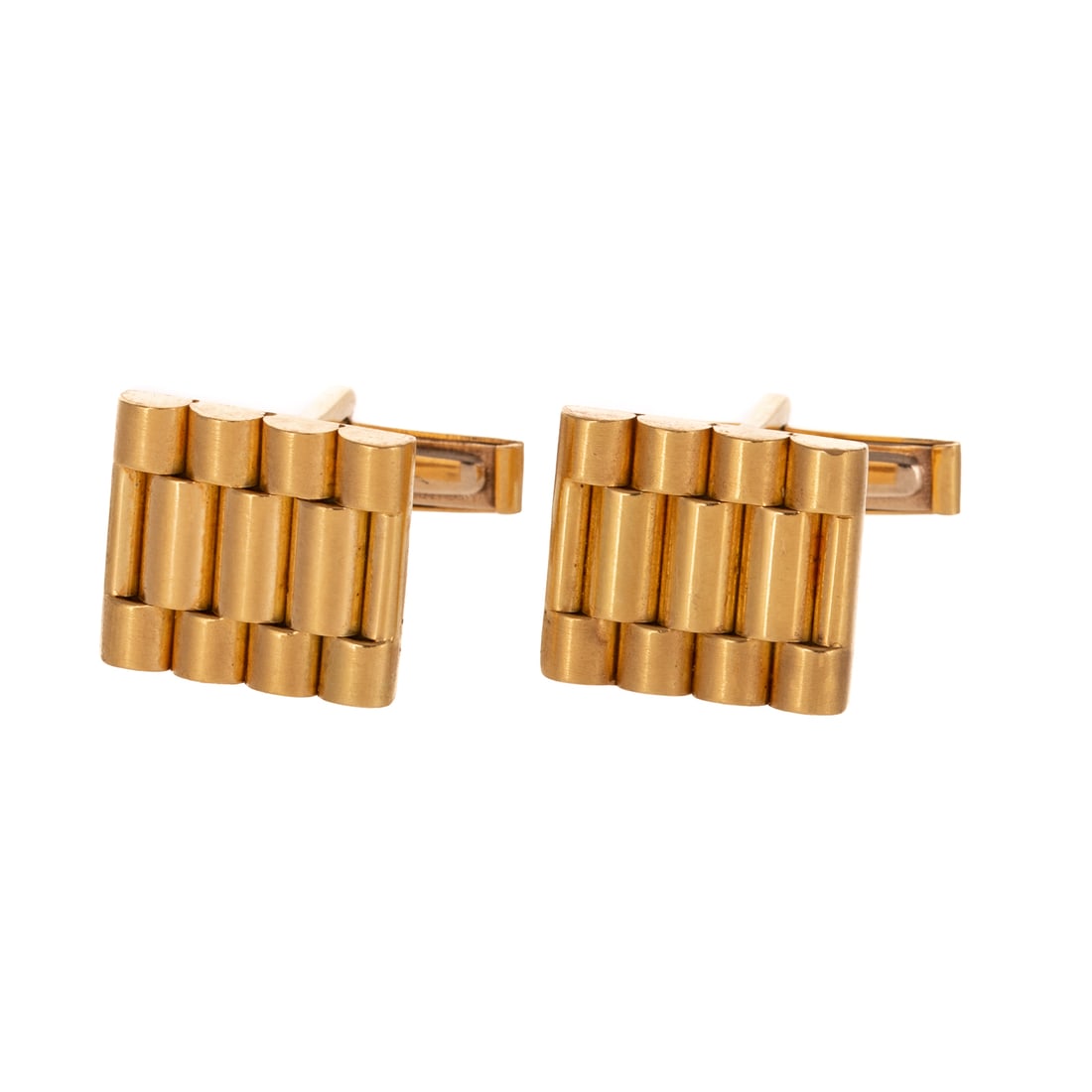 A Pair of Rolex Bracelet Style Cufflinks in 18K (1 of 3)