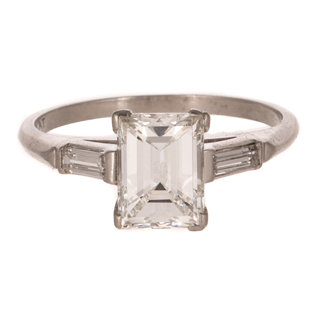 A 1.65 ct Emerald Cut Diamond Ring in Platinum (1 of 6)