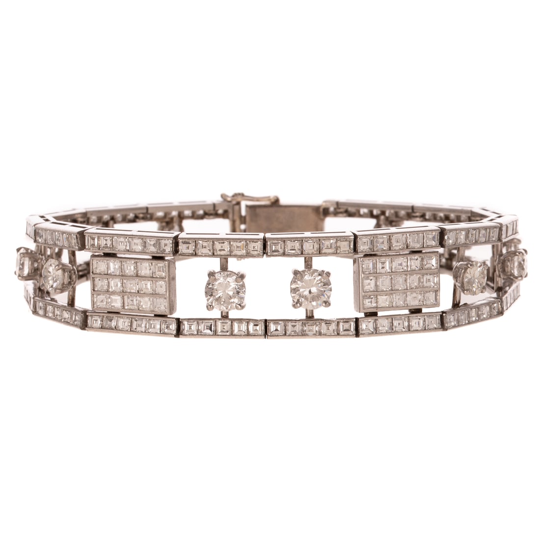 A 20.00 ctw Diamond Geometric Bracelet in Platinum (1 of 3)