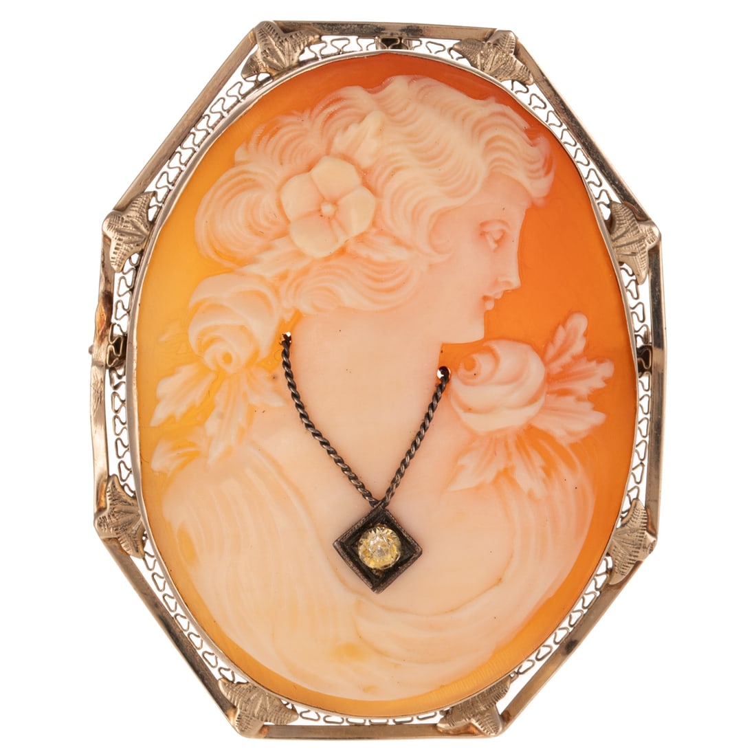 A Cameo Pendant/ Brooch in 14K (1 of 3)