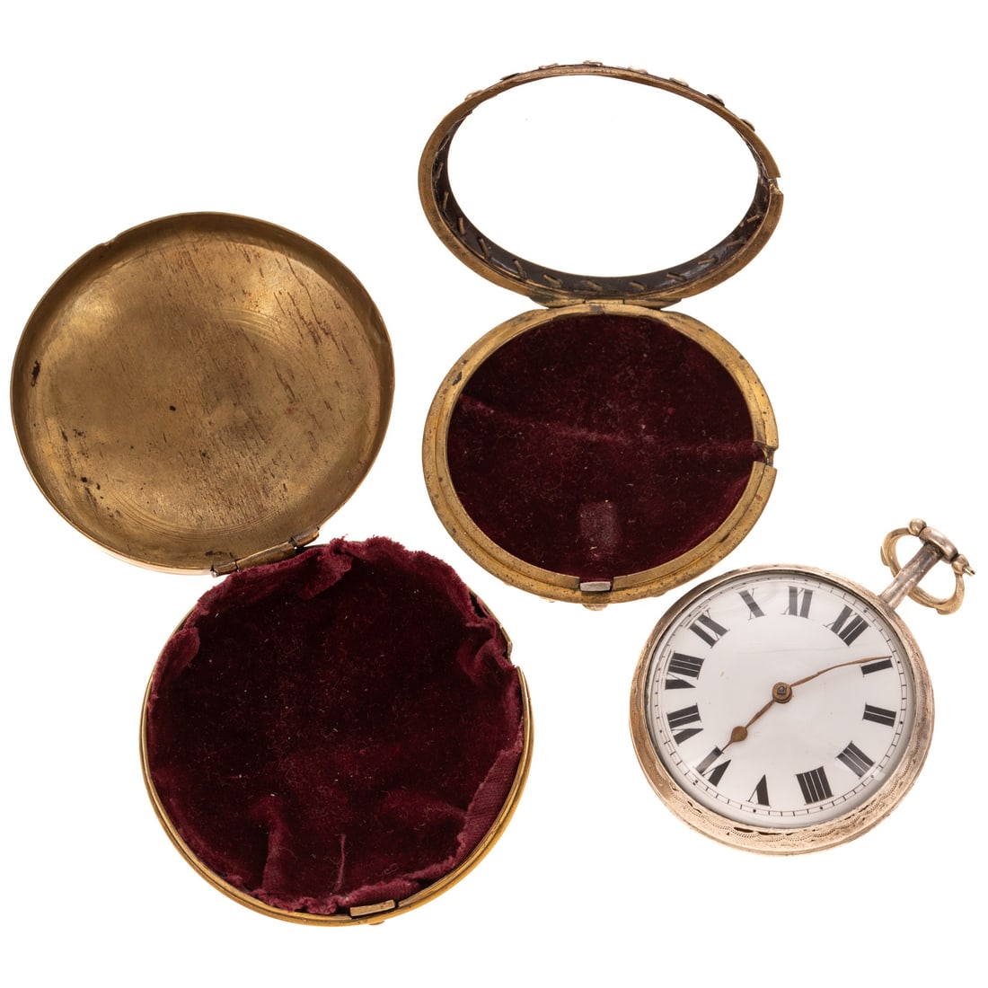 A Triple Case Verge Pocket Watch in Silver (1 of 10)