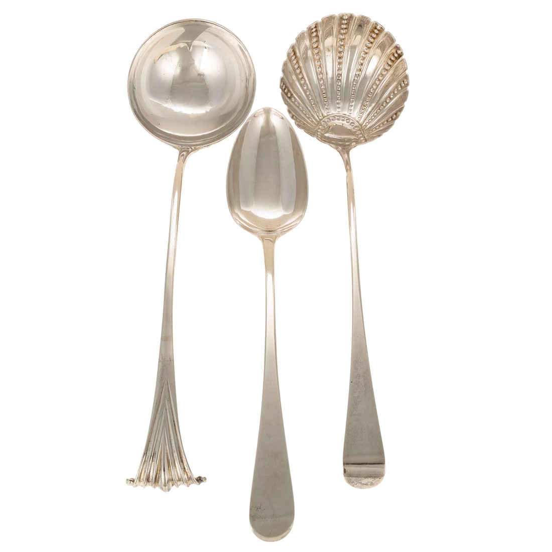 Two George III Silver Ladles & a Serving Spoon (1 of 5)