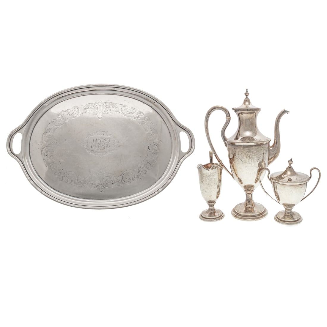 S Kirk & Son Sterling "Mayflower" Coffee Service (1 of 11)