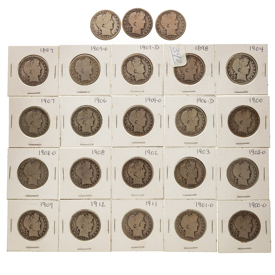 23 Barber Half Dollars (1 of 4)