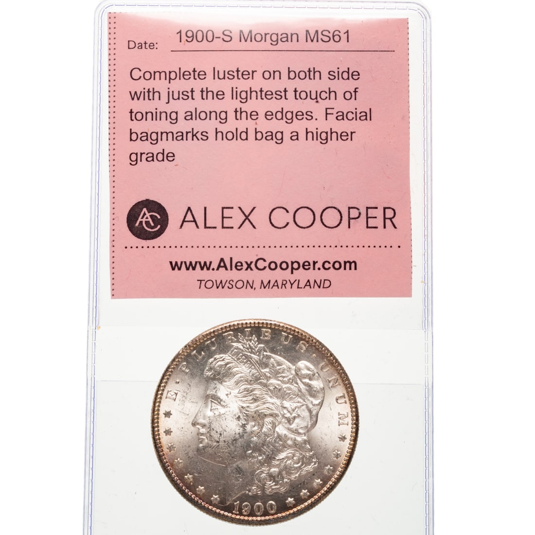 1900-S Morgan Dollar MS61 - 3