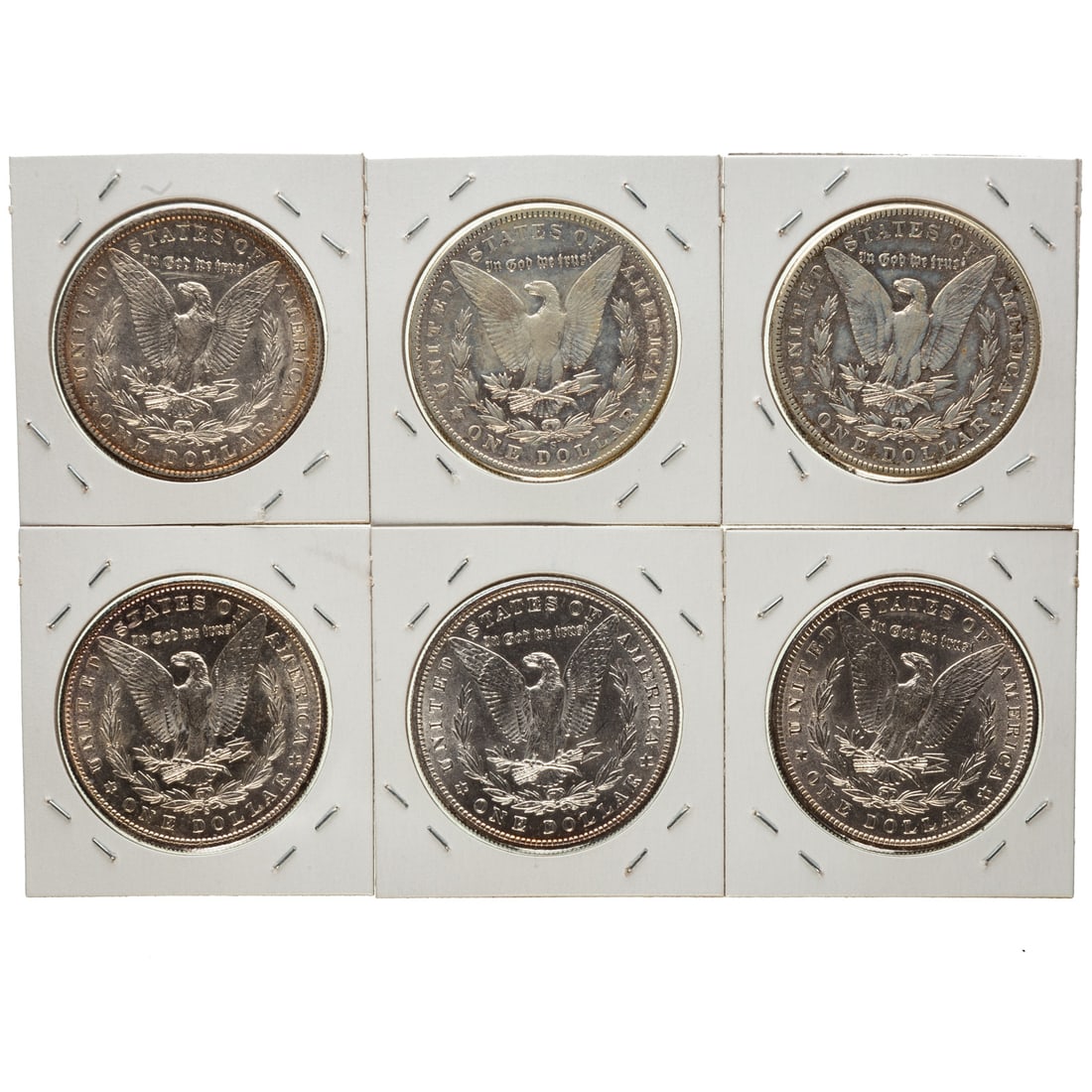 Six Morgan Silver Dollars - 2