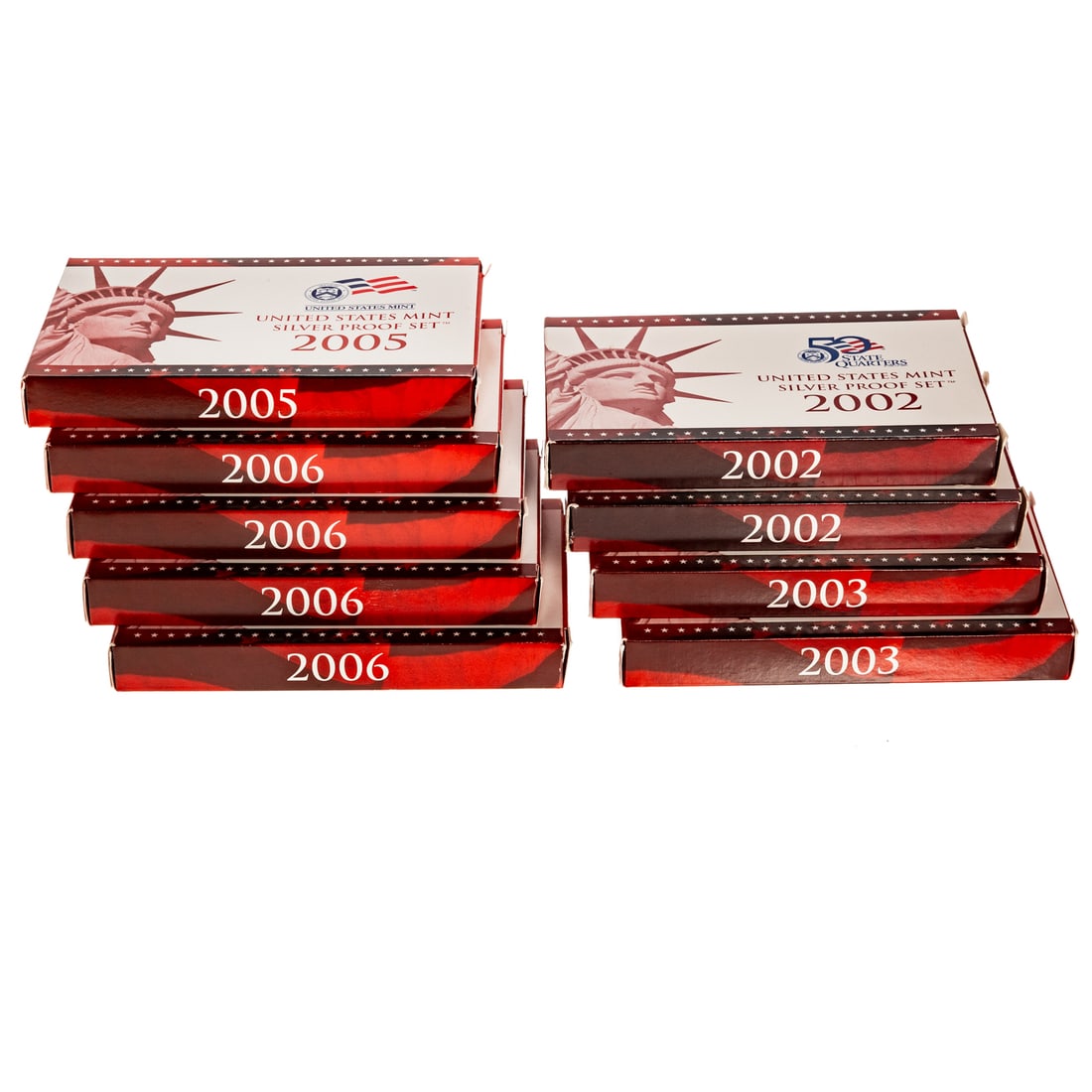 Nine Silver Proof Sets, 2003-2006 (1 of 4)