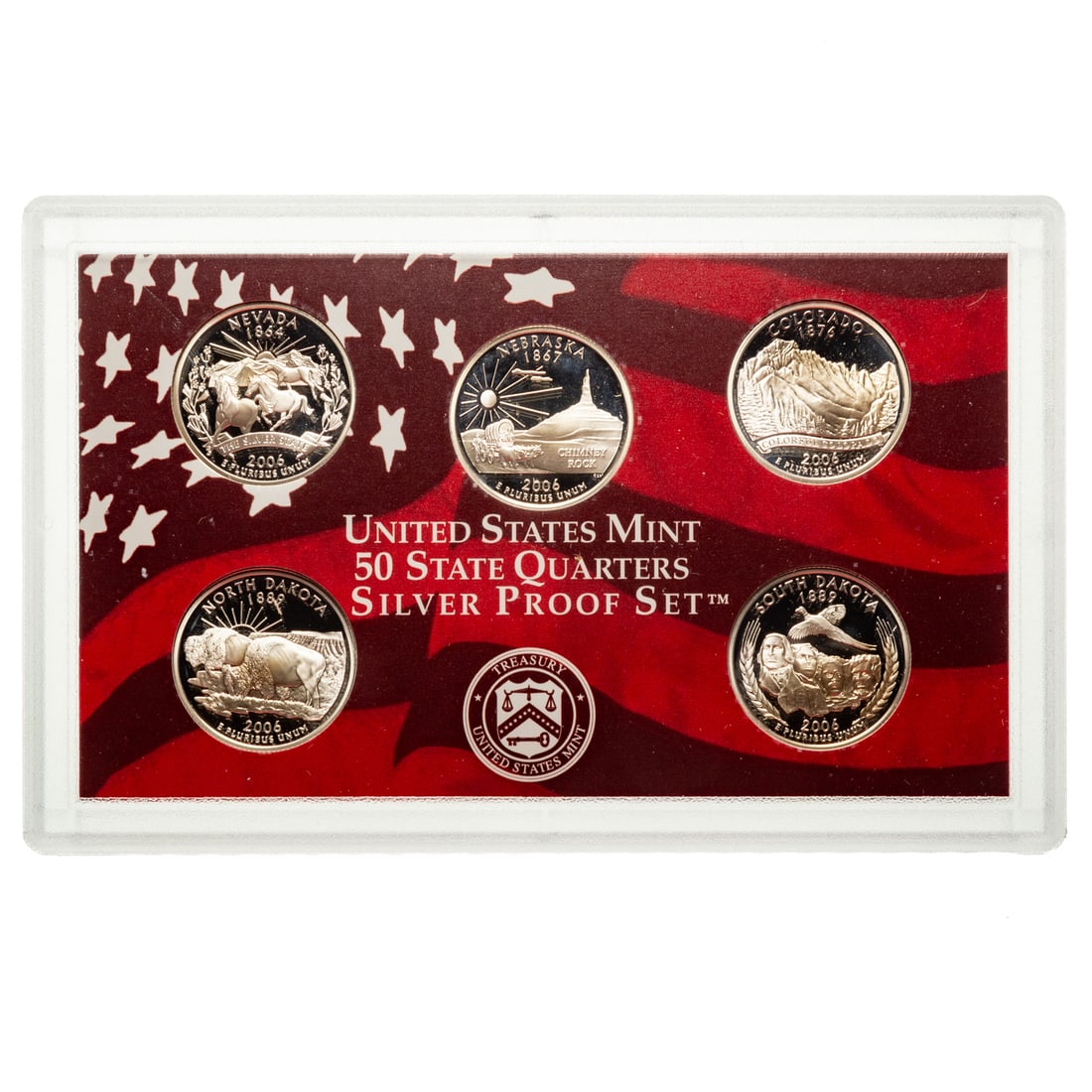 Six 2006 Silver State Quarter Proof Sets - 2