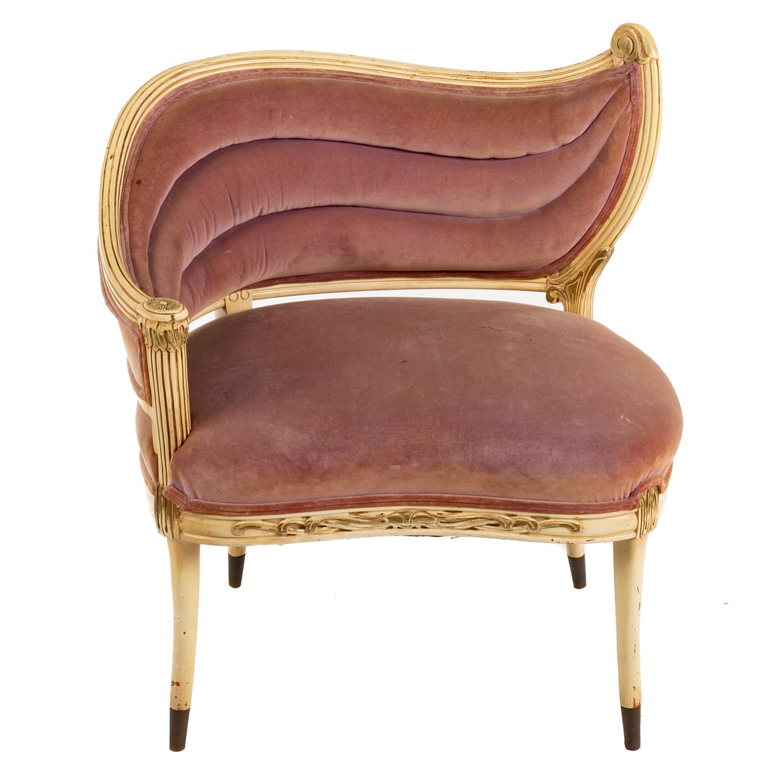 Hollywood Regency Carved & Painted Sofa Chair (1 of 5)