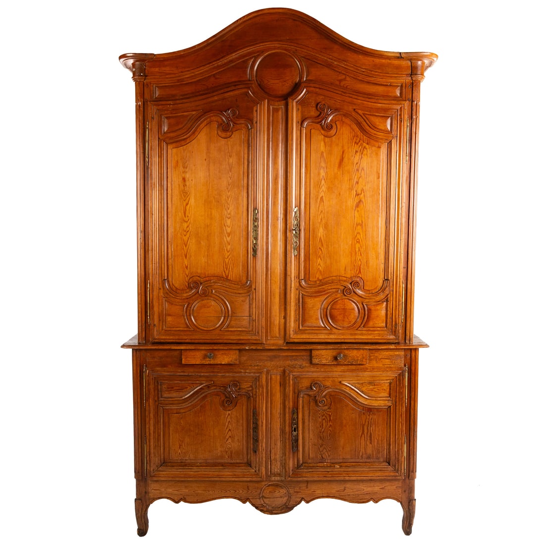French Provincial Carved Linen Press (1 of 6)