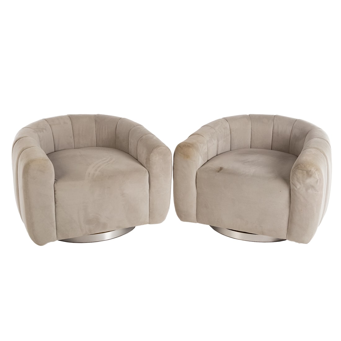 A Pair of Mod Furniture Upholstered Swivel Chairs (1 of 4)