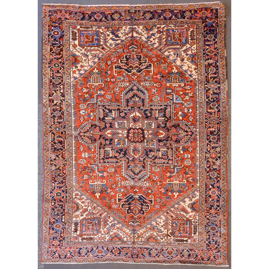 Semi-Antique Heriz Rug, Persia, 9 x 12.9: Second quarter, 20th century, hand-knotted, wool pile
