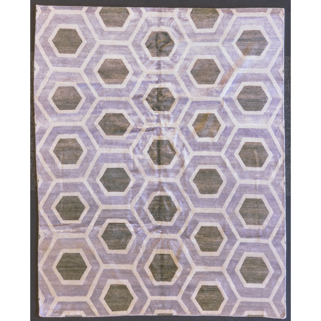 Indo Design Rug, India, 8 x 9.10: Modern, hand-knotted, wool pile