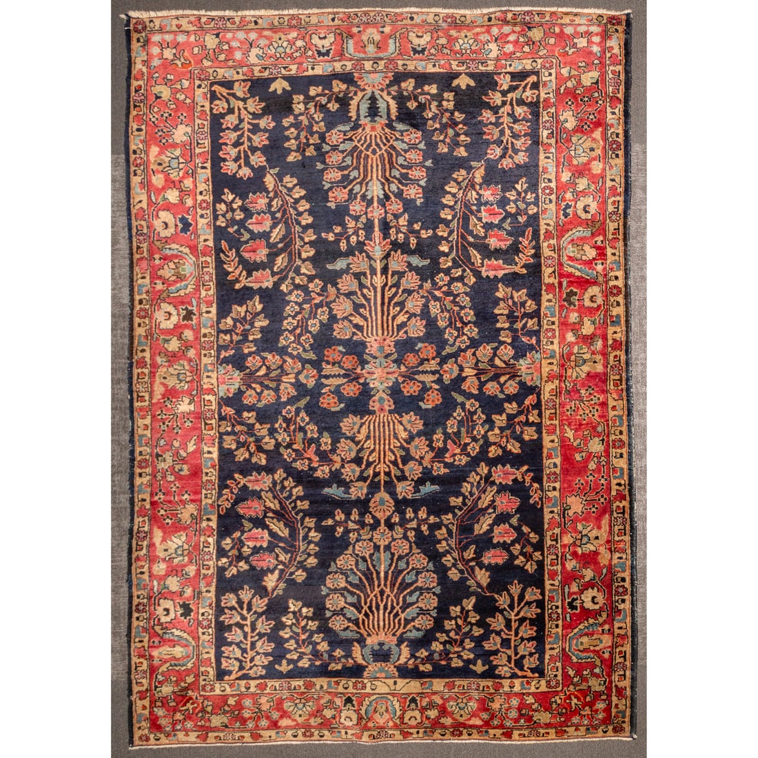 Antique Sarouk Rug, Persia, 4.3 x 6.4: First quarter, 20th century, hand-knotted, wool pile