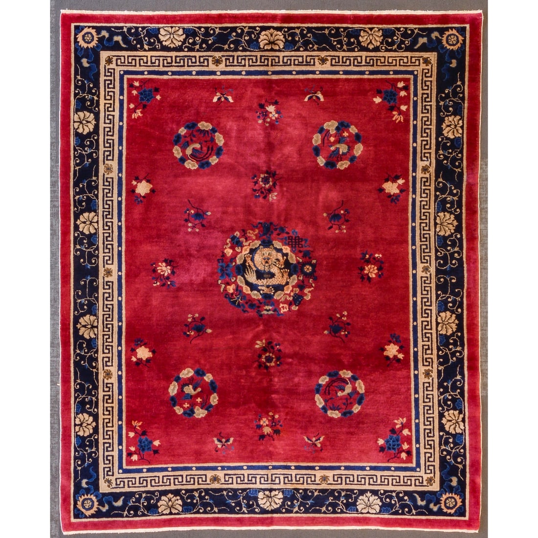Antique Fette Rug, China, 7.11 x 9.8 (1 of 4)