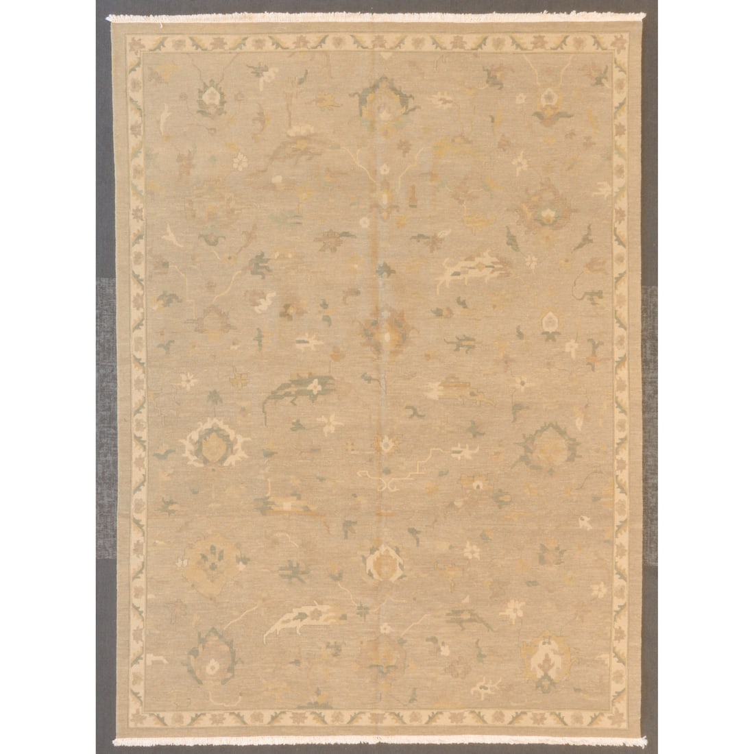 Indo Nourmak Rug, India, 8.6 x 11.6: Modern, hand-knotted, wool pile