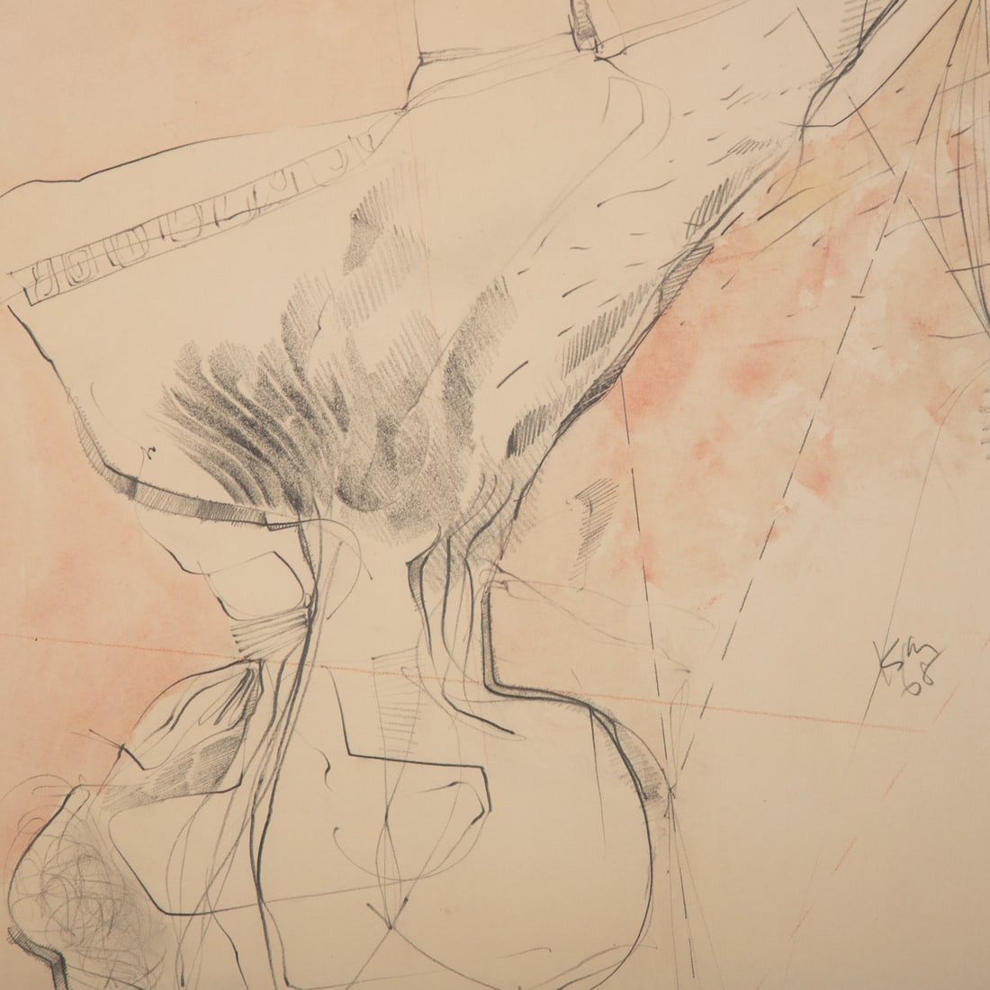 Keith Morrow Martin. Abstract (1968), graphite - 2