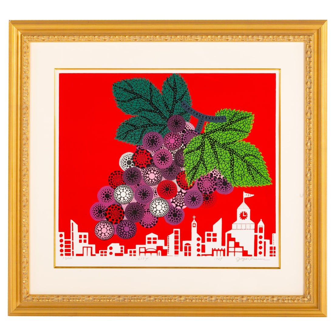 Yayoi Kusama. "City," screenprint (1 of 4)