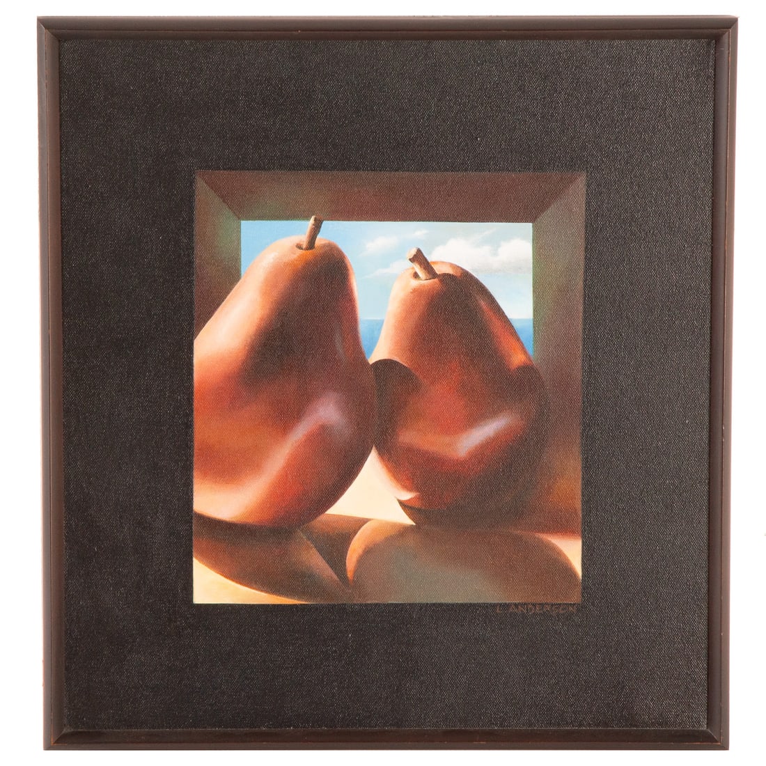 Laura Anderson. "Confined Red Pears," acrylic (1 of 5)