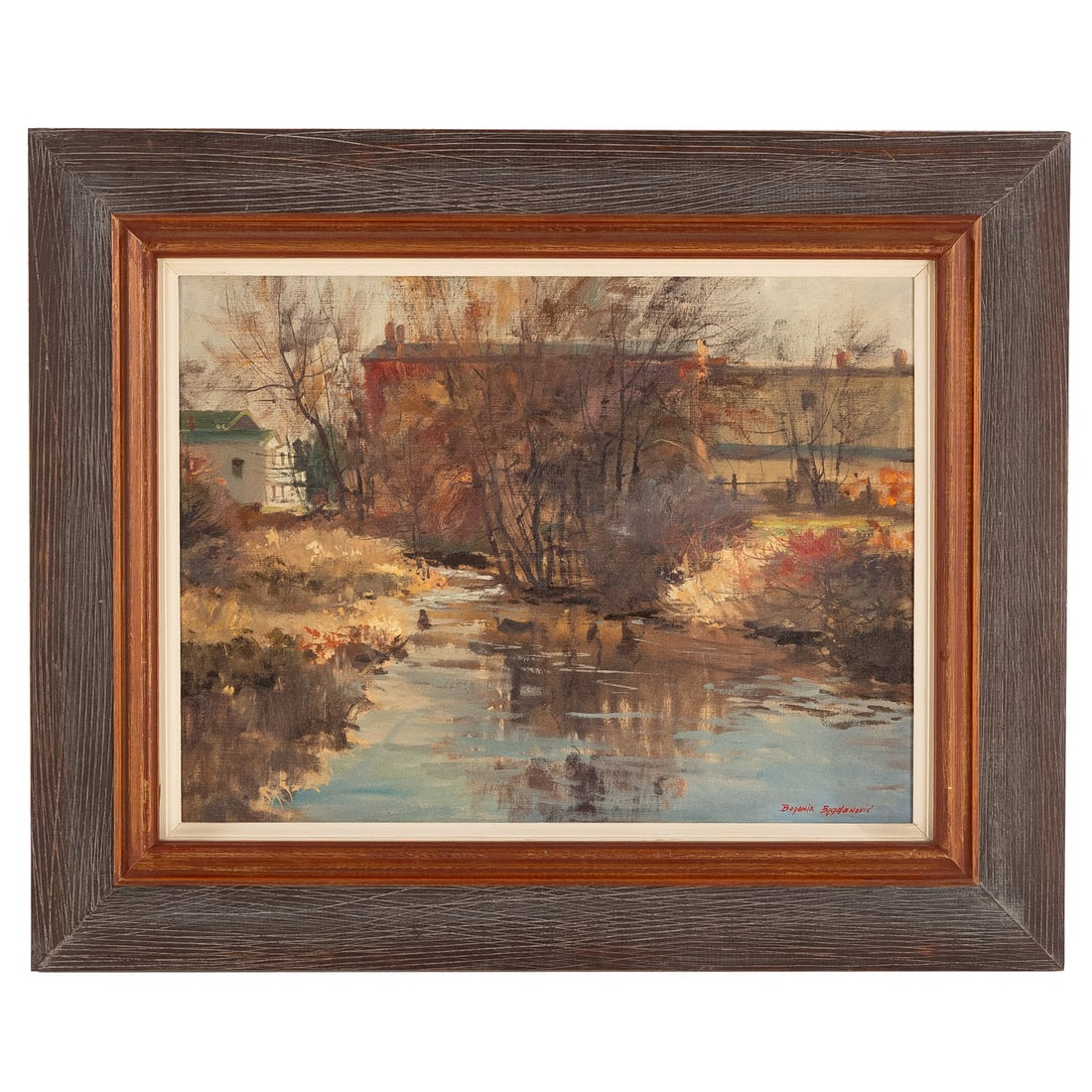 Bogomir Bogdanovic. Fall River Scene, oil (1 of 4)