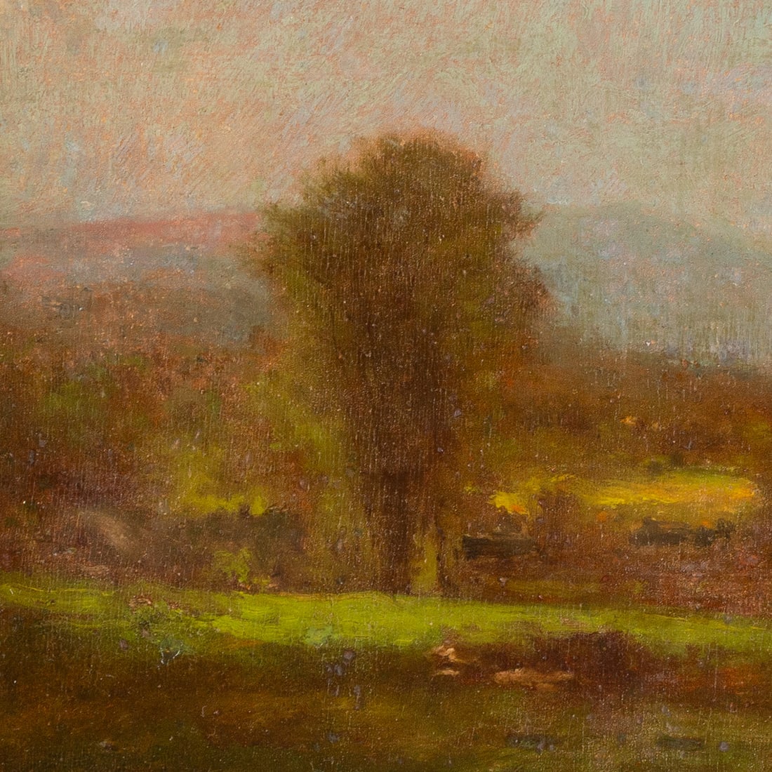 George Inness. Impressionist Meadowscape, oil - 2