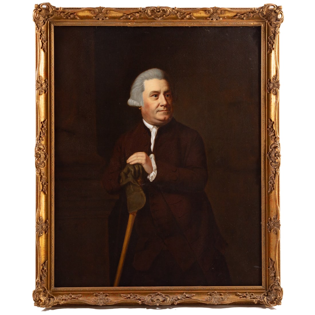 Bass Otis, After J.S. Copley. Thomas Amory II, oil: (American, 1784-1861) Oil on canvas, signed and dated "Painted by B. Otis, 1853" lower cl, 50 x 40 in., framed size: 56 1/2 x 46 1/2 in. Provenance: Skinner Auctions label on verso, from a private