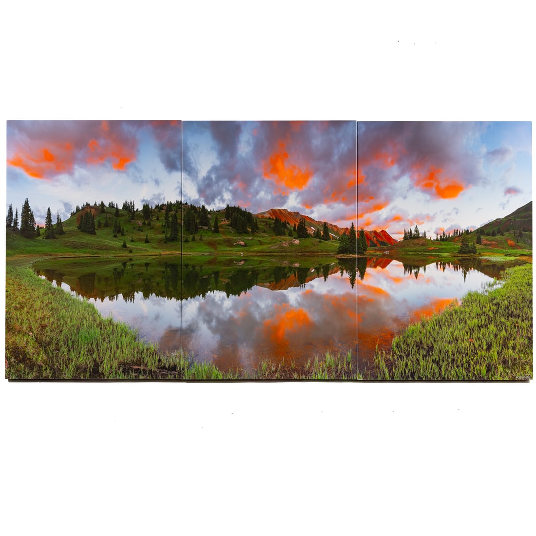 Kane Scheidegger. "Red Mirror," panoramic triptych (1 of 4)