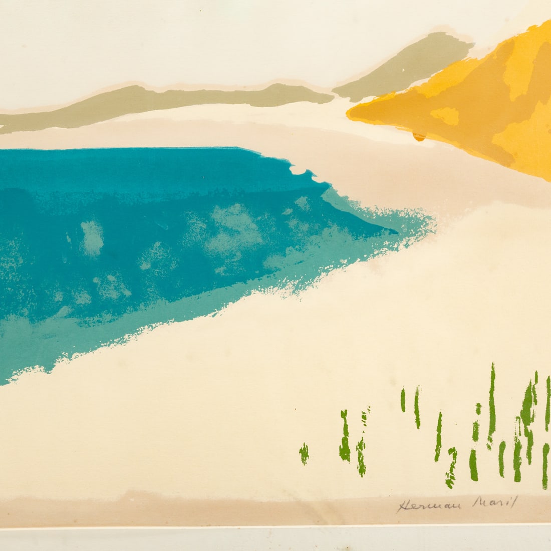 Herman Maril. "Inlet," screenprint - 4
