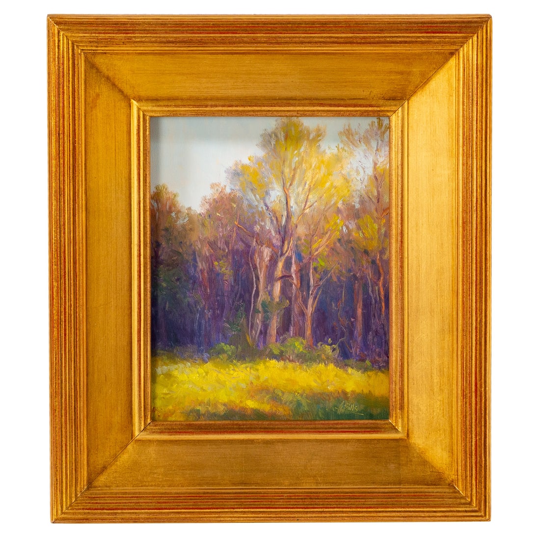 John Brandon Sills. The Forest's Entrance, oil: (American, b. 1960) Oil on canvas, signed "J. Sills" lr, 10 x 8 in., framed size: 15 1/2 x 13 1/2 in. Provenance: From a private Maryland collection