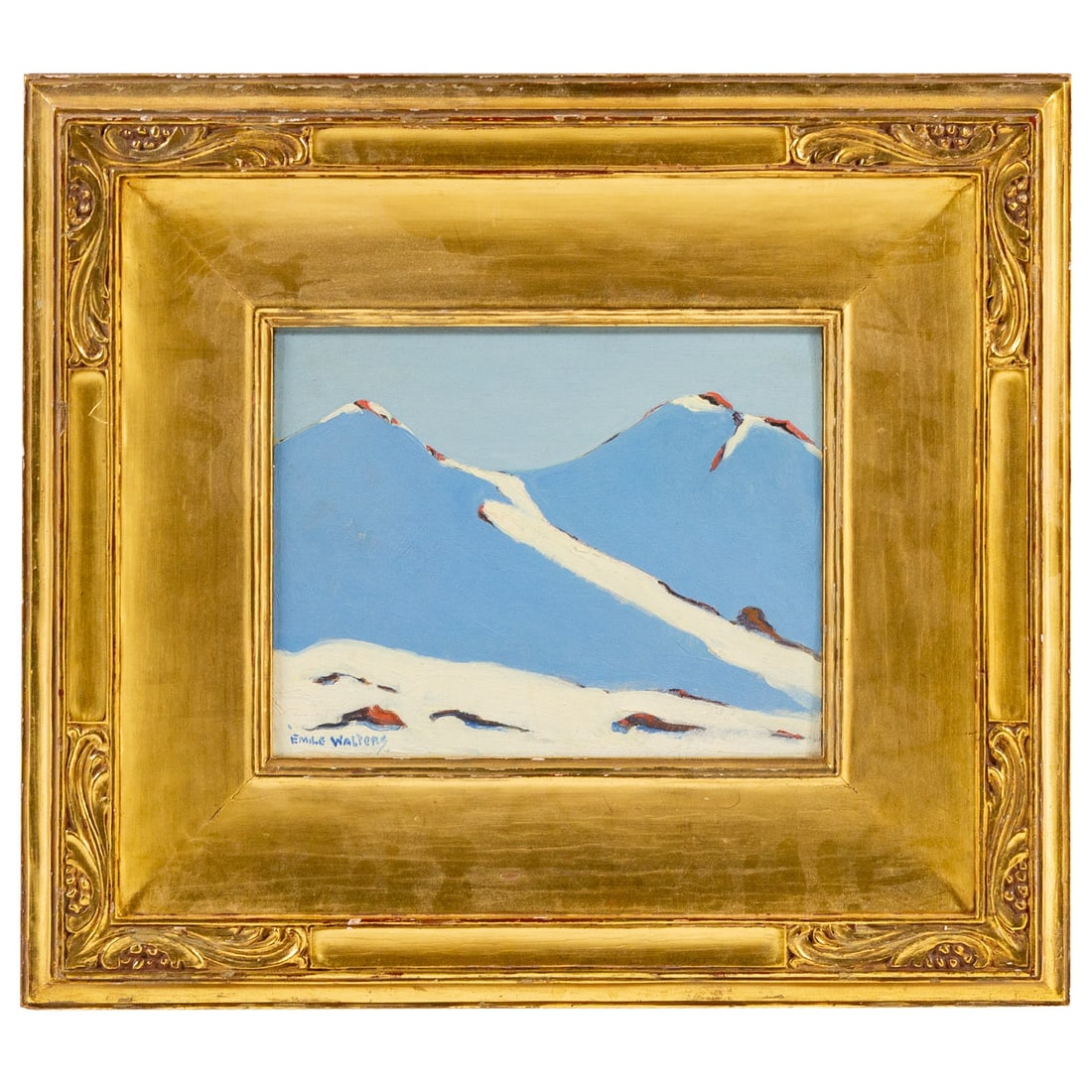 Emile Walters. Snowy Mountainscape, oil (1 of 4)