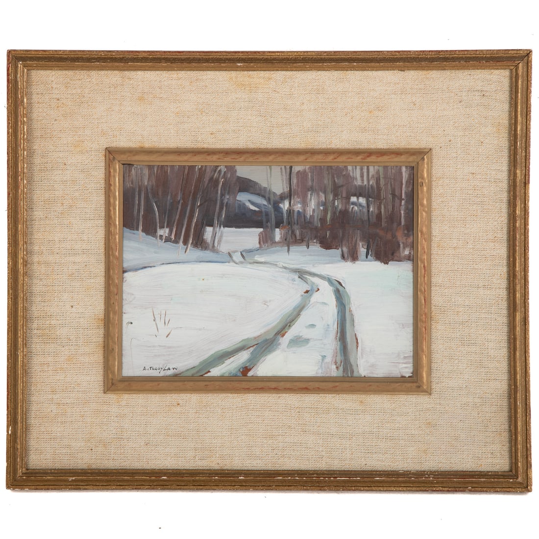 Charles Anthony Law. Tracks in the Snow, oil (1 of 4)
