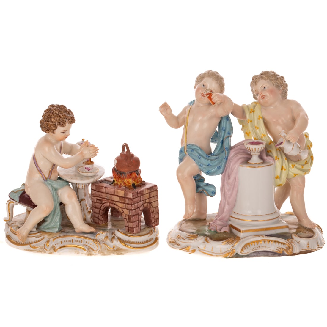 Two Meissen Porcelain Figural Groups (1 of 4)