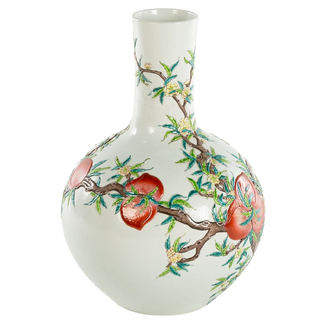A Large Chinese Porcelain Nine-Peaches Vase (1 of 5)