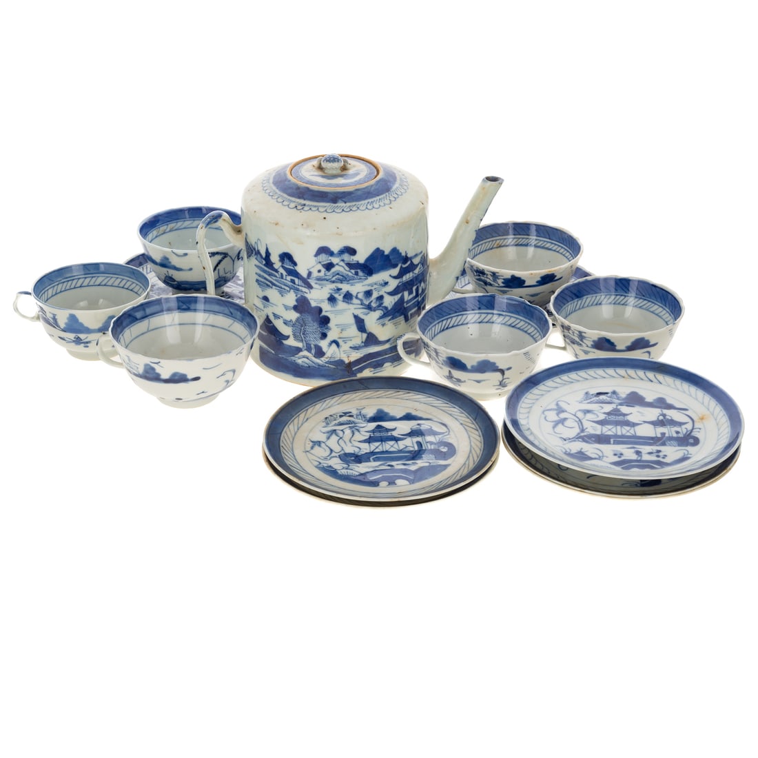 A Selection of Canton Tea Related Items (1 of 7)
