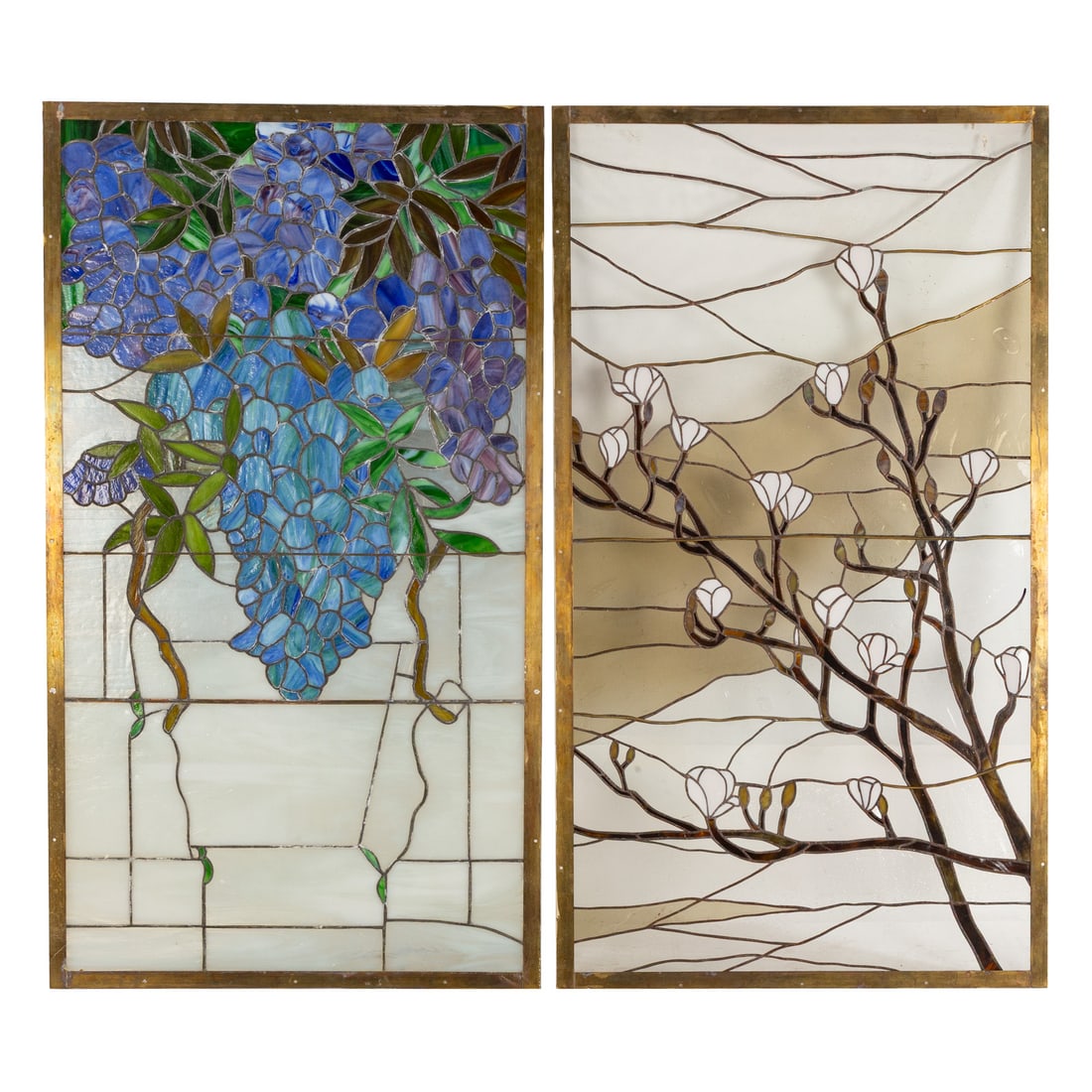Two Stained Glass Window Panels (1 of 4)