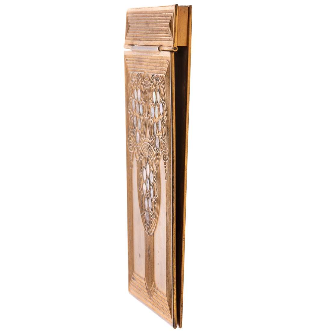 Tiffany Studios "Abalone" Bronze Notepad Holder - 4