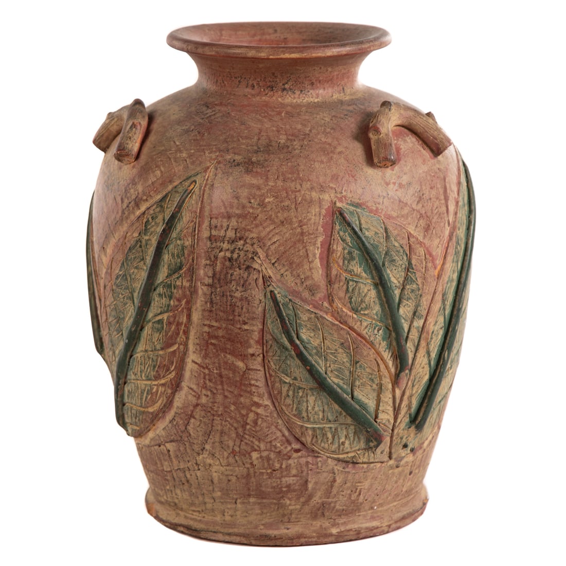 A Relief Carved Terracotta Vase (1 of 3)