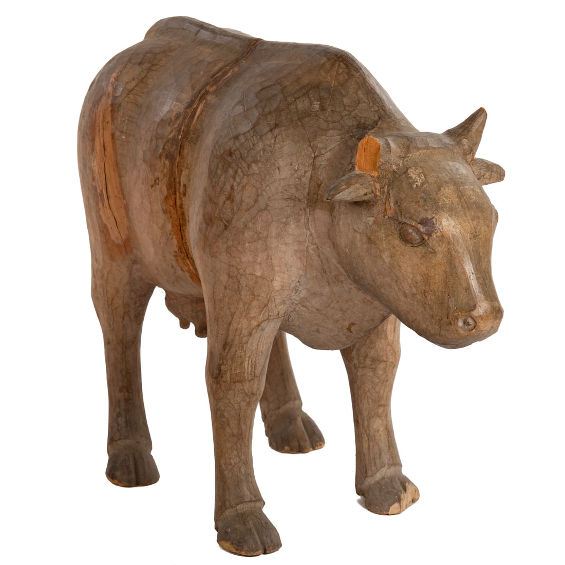 A Hand-Carved Wooden Cow (1 of 4)