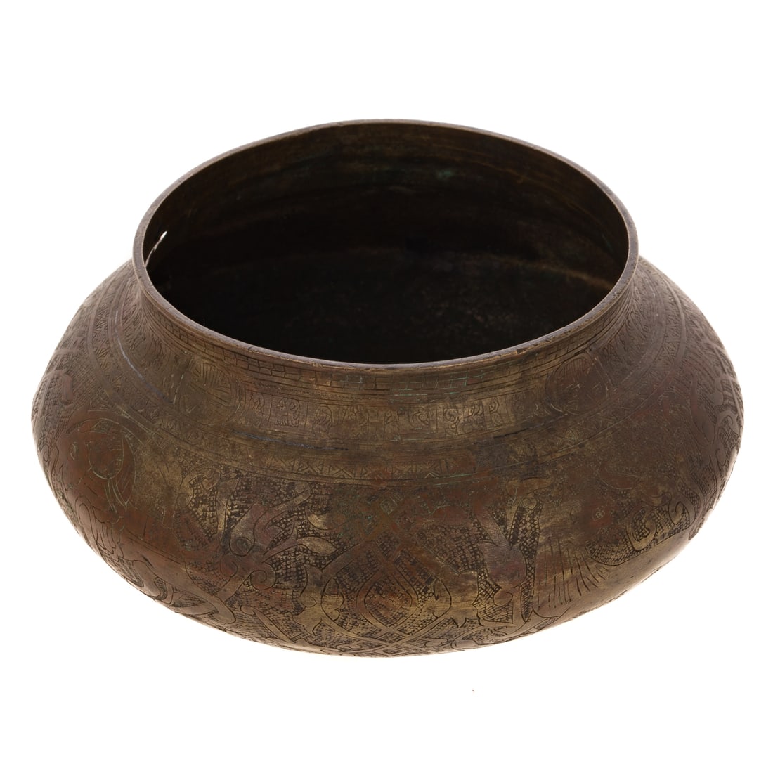 A Bronze Peruvian Etched Vessel (1 of 5)