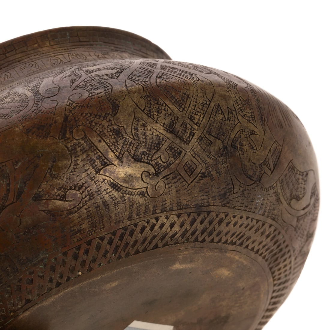 A Bronze Peruvian Etched Vessel - 2