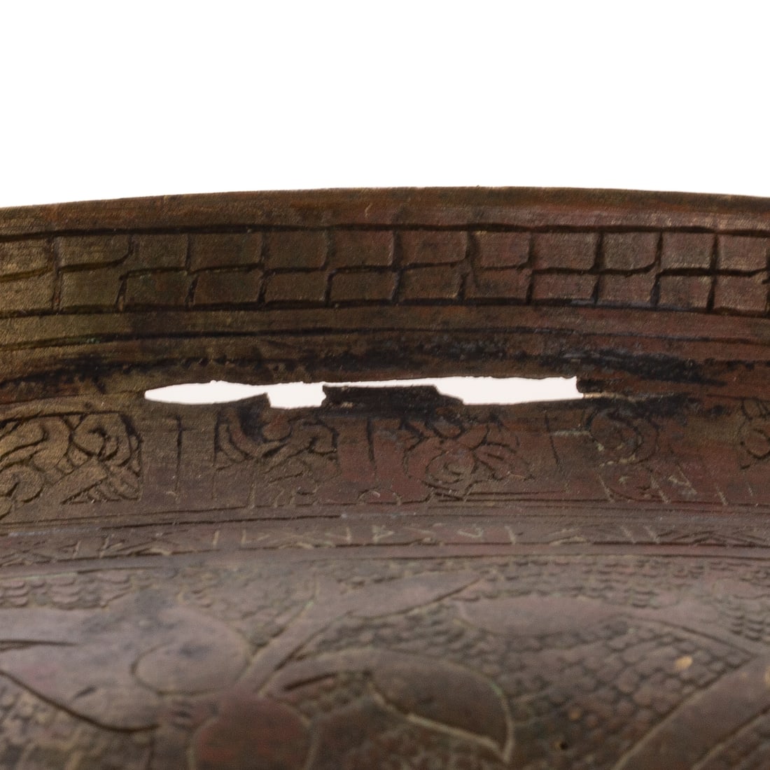 A Bronze Peruvian Etched Vessel - 5