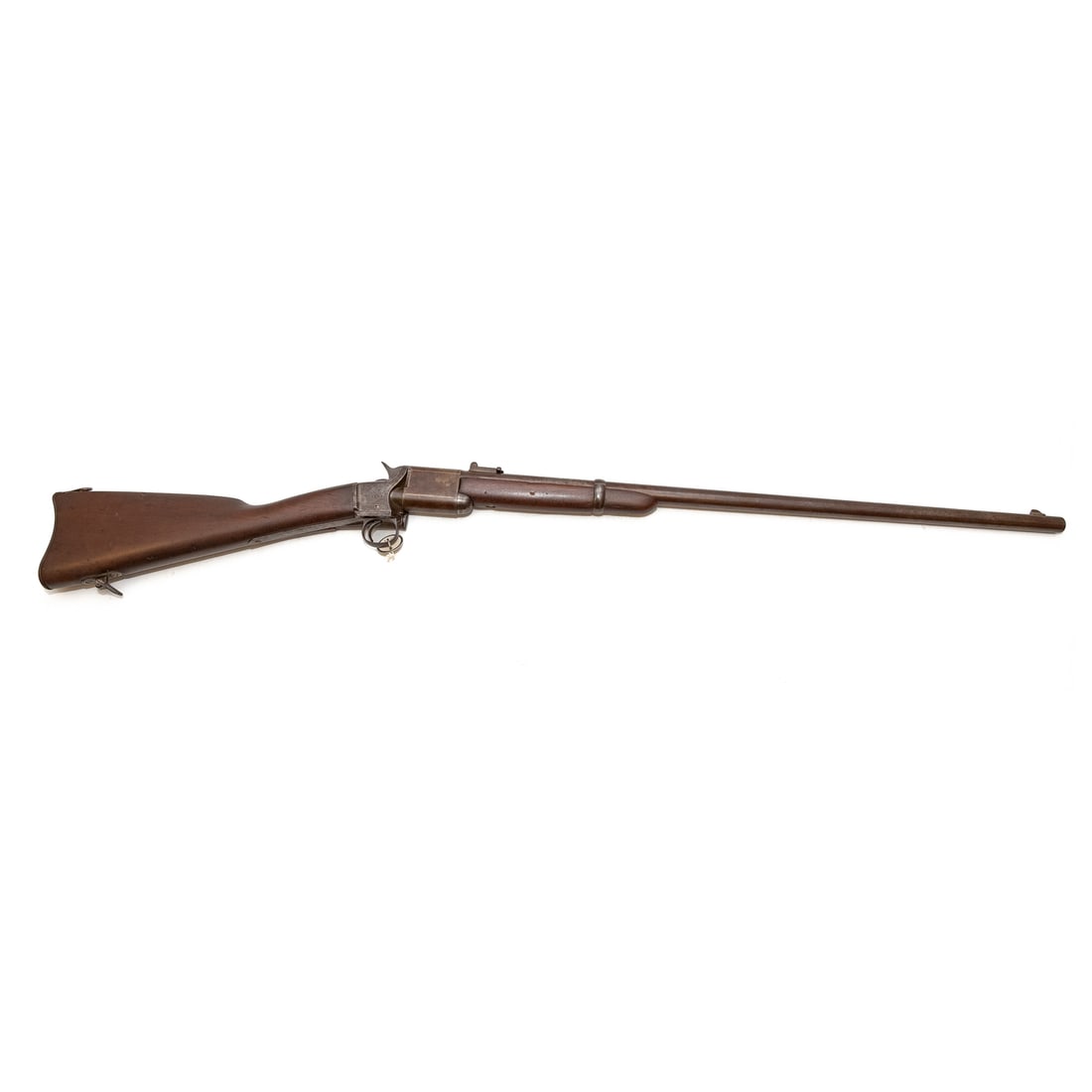 A Triplett & Scott Repeating Carbine Rifle: Manufactured by Meriden Mfg. Co., circa 1864, under contract with State of Kentucky, following the patent of Louis Triplett and W. Scott of Columbia, Ky., in a total run of about 5,000 for use of the 