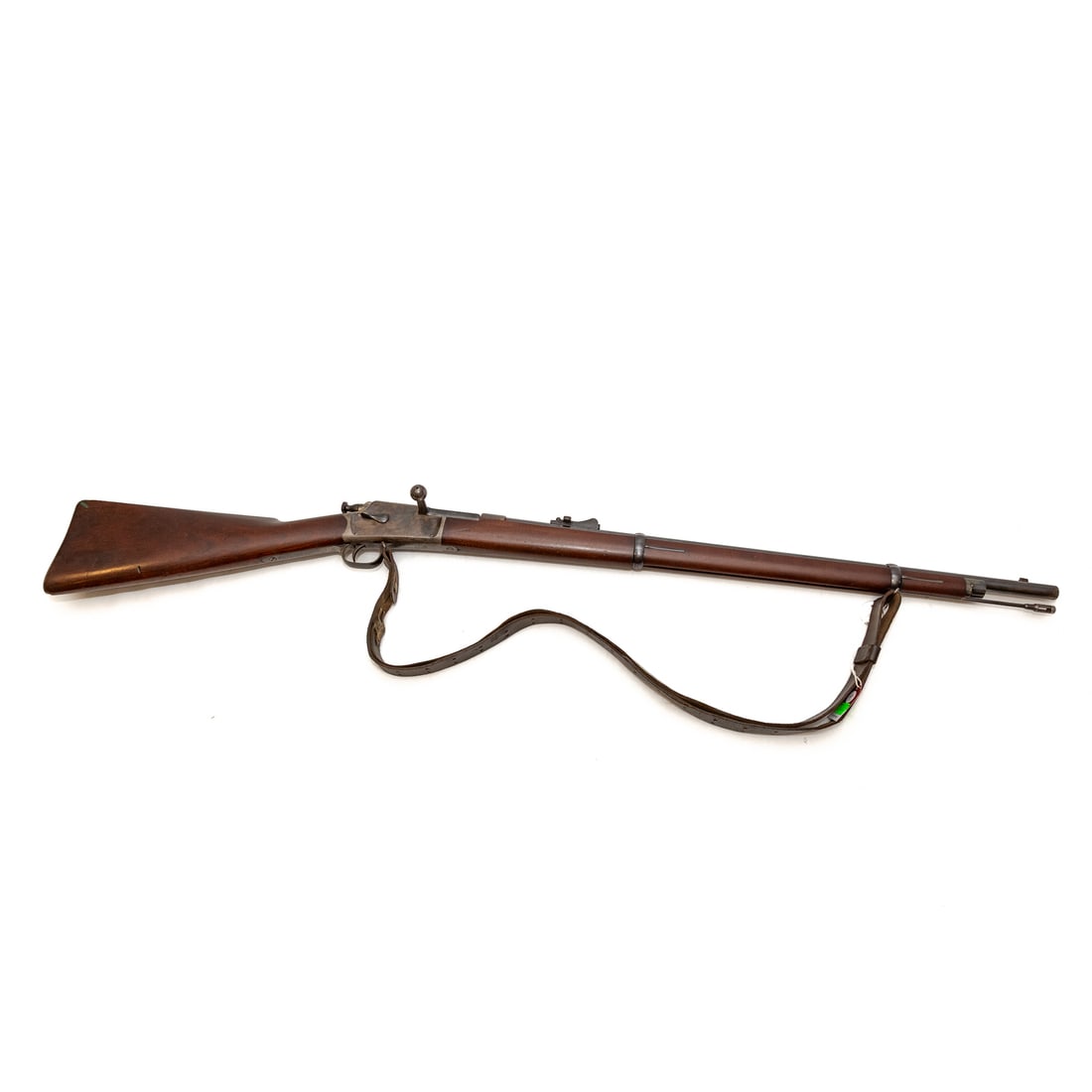 A Winchester Hotchkiss Model 1883 Rifle: Third model, manufactured by Winchester following Benjamin Hotchkiss patent; serial number 32377; bolt action repeater with 5-round magazine in stock, .45/70 caliber, centerfire; the barrel, 28 in. L.
