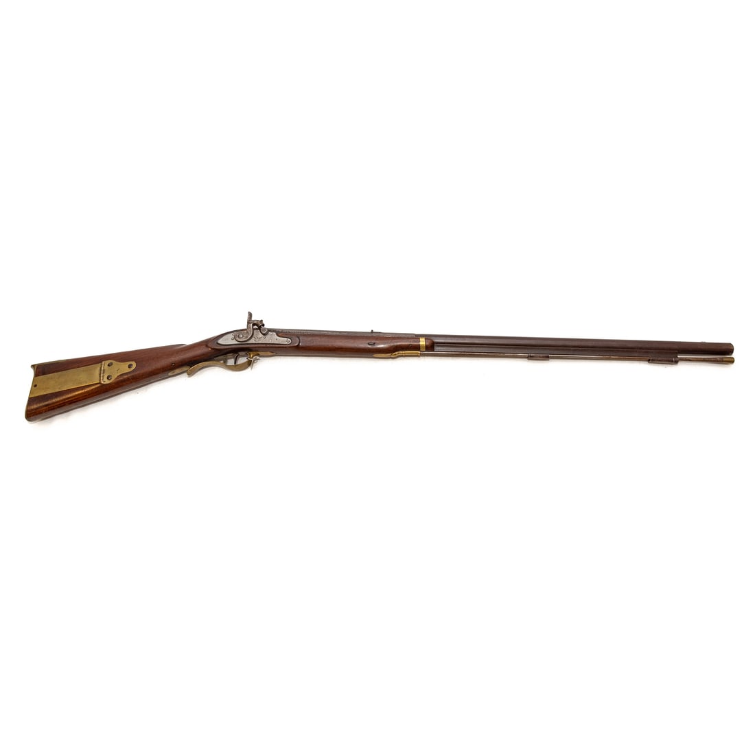 A Harper's Ferry Model 1803 Percussion Musket: Originally a flintlock, upgraded as the technology improved; .54 caliber; the barrel, 33 in. L; American eagle stamped on lock plate; light engraving to hammer; 48 in. L, overall Provenance: From The 