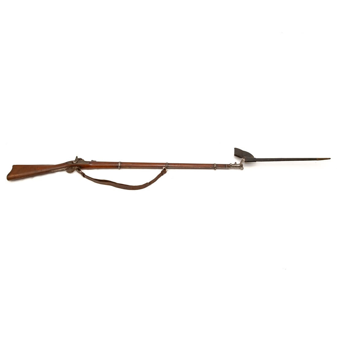 A Colt Special Model 1861 Contract Rifle: Dated 1863; including innovations that would be included in the regular Model 1863s; .58 caliber; 40 in. L; leather shoulder strap; regulation bayonet; the lock plate marked "U.S. Colts PT. FAMFG Co.,