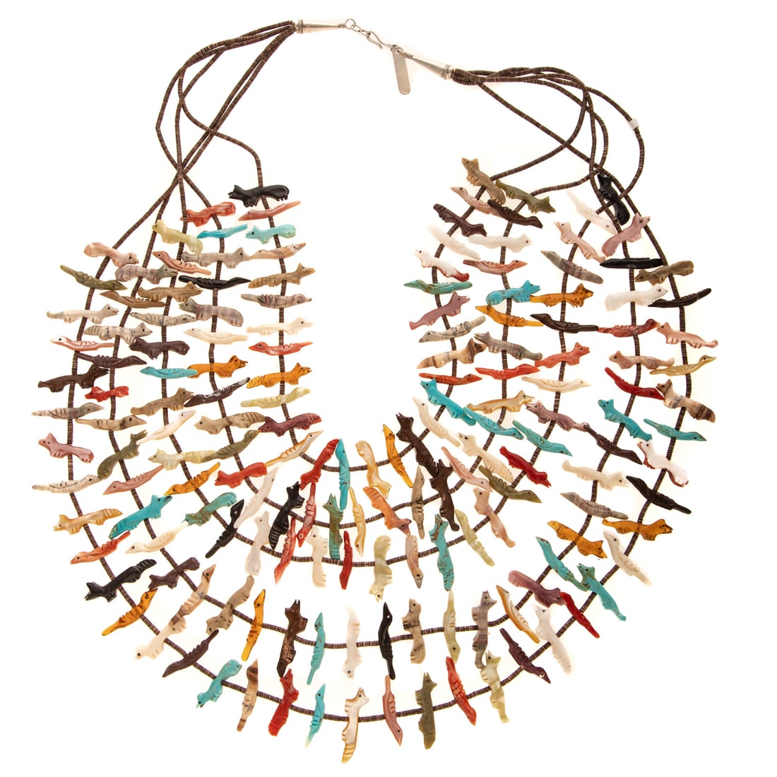 A Zuni Lavina Keskalla Five Strand Fetish Necklace (1 of 6)