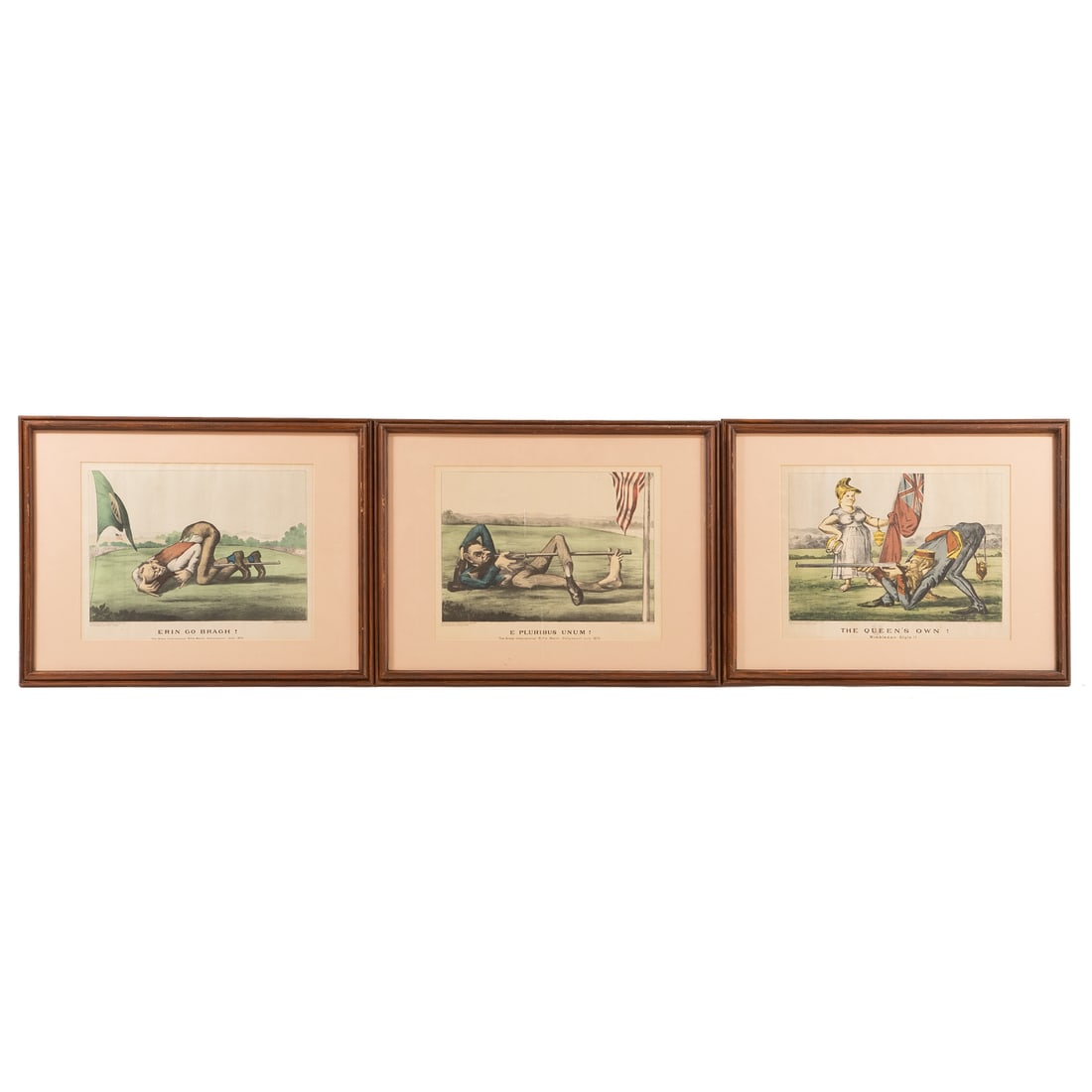 After Currier & Ives. Three Comedic Scenes, lithographs (1 of 6)