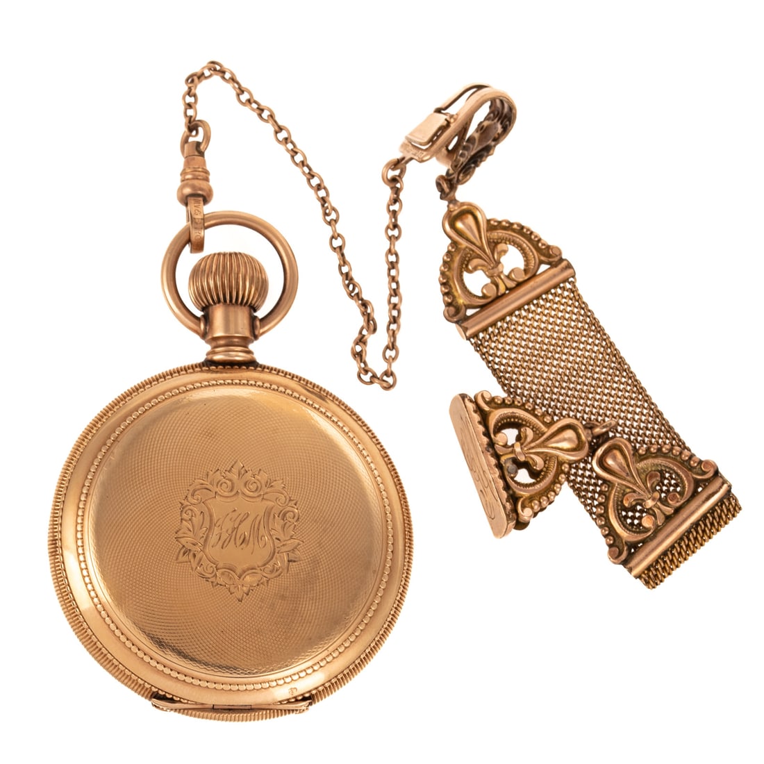 A 1898 Waltham Pocket Watch & Fob in 14K (1 of 5)